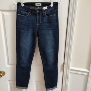 Paige Kylie Crop roll up hem 27 dark wash